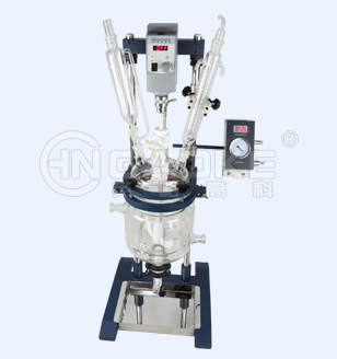 新型1-5L臺式雙層玻璃反應釜